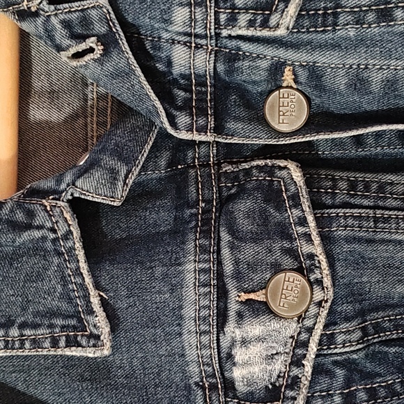 Free People Blue Jean Jacket - Picture 3 of 4